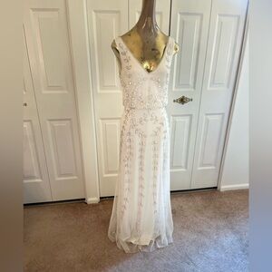 Adrianna Papell Beaded Blouson Gown
